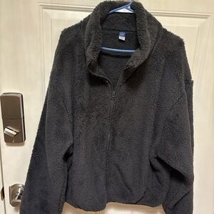 Old Navy Grey fluffy fleece jacket